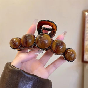 VINTLOOK Elegant Round Bead Hair Claw Clip for Women Fashionable Autumn Winter Hair Accessory with Premium Design