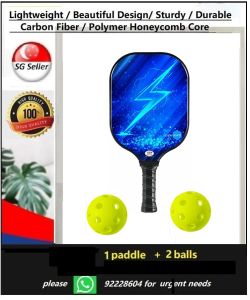 ❤SG Seller❤USAPA Approved❤ Professional High Quality Carbon Fiber Lightweight Pickleball Paddle Grip Carbon Fiber Polymer Honeycomb Core
