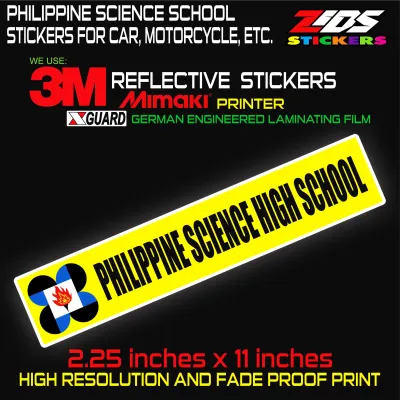 philippine science school 3M reflective stickers printed laminated sticker for cars motorcyle gadgets laptop etc.