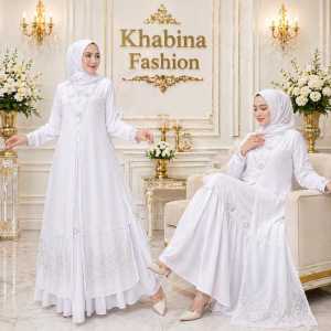 Gamis Abaya Arab Tukey Mikayla Jambul / Abaya Arab Mewah Jersey Bordir Mote SwaroskyTerbaru