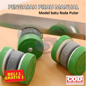 Warna Acak - iCantiq BELI 1 BONUS 1 Pengasah Pisau Manual Model Batu Roda Putar Alat Asah Pisau Asah Gunting Asahan Pisau Penajam Pisau Knife Grinder Knife Sharpener