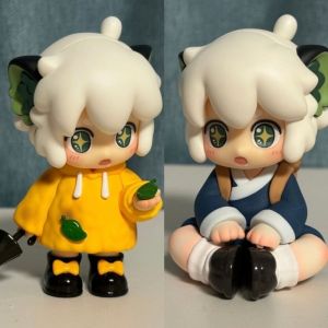 CONGMING Movie Merchandise Luo Xiaohei Ornament Cute Cartoon Collectible Figurines Trendy 5cm Luo Xiaohei Doll Desktop Ornament