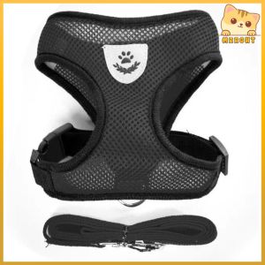 Harness dada kucing dan anjing bersikulasi udara tali hewan peliharaan bereflektif aksesoris hewan