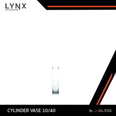 LYNX CYLINDER VASE 10/40 - แจกันแก้วทรงกระบอก งานแฮนด์เมด แจกันแก้วใสสำหรับตกแต่งบ้าน หรือใช้งานอีเว้นท์