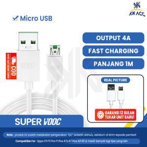 KN ACC - KABEL DATA CHARGER 4A MICRO USB SUPER VOOC FAST CHARGING FOR OPPO F9 F11 PRO F1 PLUS R7S R7