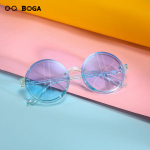 OQ BOGA 6 Màu Thời Trang $$$ Đồng Đô La Thiết Kế Trang Trí Nhựa Gọng Tròn Trẻ Em Kính Trẻ Em Bảo Vệ Mắt Kính Mắt