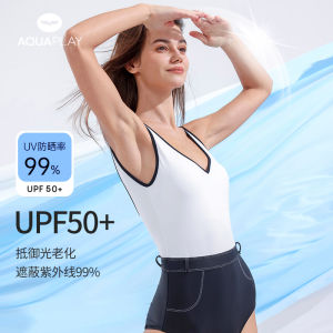 AquaPlay professional racing swimsuit for women slimming and covering the belly 2025 new one-piece conservative high-end feeling swimming pool specific sunscreen swimsuit bikini diving suit