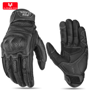 CE Certification Vintage Leather Motorcycle Riding Gloves Summer Breathable Touchscreen Motobiker Motocross Guantes Accessories