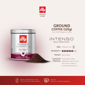 illy Ground Coffee - Medium Roast/Decaffeinated Medium/Intenso Dark (125g)/(250g)