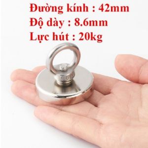 P PMC (1 Viên) Nam châm móc tròn Nam châm cứu hộ siêu hút 16 - 42mm