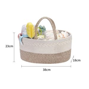 Baby Diaper Portable  Bag folding multi-layer baby wipes  diaper cup storage bag infant travel  storage basket  Multipurpose Storage Woven Cotton Diaper Bag Hand-held Diaper Bag Basket