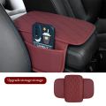 ROLL Portable Center Console Armrest Cushion Height Increasing Multifunctional Storage Box Convenient PU Leather Armrest Pad Car. 