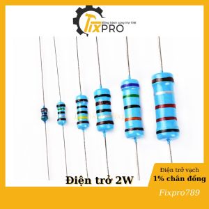 Điện trở 2W 5.1R/5.1K/5.6R/5.6K/51R/51K/56R/500R/510R/510K/560R 1% chân đồng (túi 10 con) - Fixpro