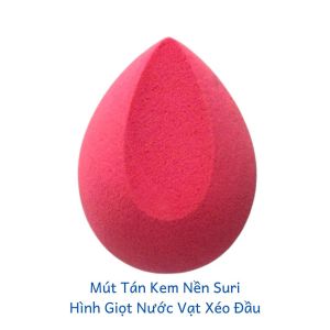 Bông phấn mút trang điểm tán kem nền Suri NL103 dai mềm thiết kế thông minh hình hồ lô giọt nước xéo