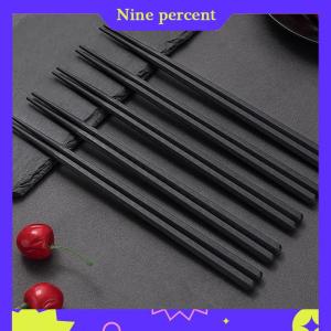Nine percent 1 Pairs Alloy Chinese Chopsticks Food Japanese Sushi Sticks Reusable Non Slip Dishwasher Safe Bamboo Shape Food Grade Chopsticks