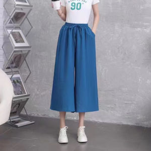 กางเกงแฟชั่นผู้หญิง ไอเทมสุดปัง ขายาวทรงหลวม สาวเล็กสาวอวบใส่ได้ เนื้อผ้าดีสวมใส่สบายสุดชิล รุ่น810-3