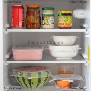 [COD] Fashion Change 6pcs Silicone Covers Adaptable Silicone Lids Universal Dish Stretch Keeping Fresh Airtight Cover Silicone Food Lids For Kitchen