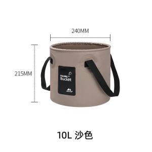 Shinetrip Round Folding Bucket 10L 20L Black Khaki Camping Portable Water Storage