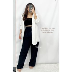 TOLLY - Celana Panjang Wanita Button Cringkle Airflow / Loose Cullotes Button / Sandra Cullotes / Kulot Wanita Anti Ngatung / SJJ