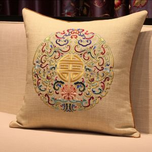 Gối Ôm Kiểu Trung Quốc Mới Đệm Tựa Ghế Sofa Gỗ Gụ Phong Cách Trung Quốc Đệm Tựa Tựa Đầu Giường Cửa Sổ Bay Phòng Khách Đệm Tựa Lưng Lưng Có Lõi