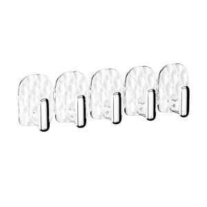 BLACKON 20pcs Hanging Wall Hook Transparent Wall Mounted Jewelry Display Rack Home Organizer Self Adhesive Necklace Storage Rack Key