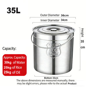 Stainless Steel Rice Bucket Rice Dispenser Sale Rice Keeper Storage 50kg/25kg /15kg/10kg/5kg for Flour Grains Kitchen Storage Container Organizer