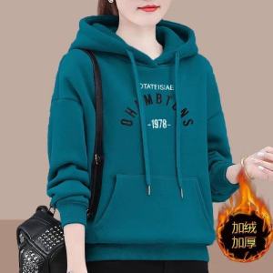 2020 Korean Style Long Sleeve Solid Color Hoodies for Women Casual Fashion Loose Cotton Sweatshirts Womens Tops Size M-4XL