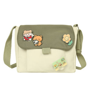 iFASHION 1132 Women Casual Sling Crossbody Shoulder Canvas Tote Messenger Bag Wanita Beg Kanvas Tangan Galas Perempuan