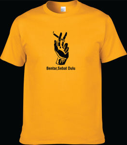Kaos pria distro tulisan BENTARSEBAT DULU/kaos tshirt lengan pendek