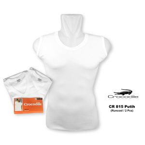 Kaos Dalam Pria Sleveeless CROCODILE CR 815 Putih Isi 2Pcs