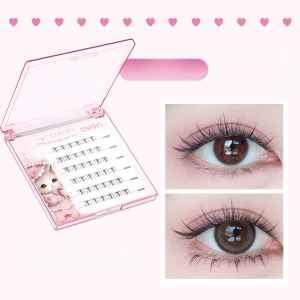 Small Flame Lower Eyelashes Glue-Free False Eyelashes Female Natural Simulation Transparent Stem Glue-Free Self-Adhesive Lower Eyelashes