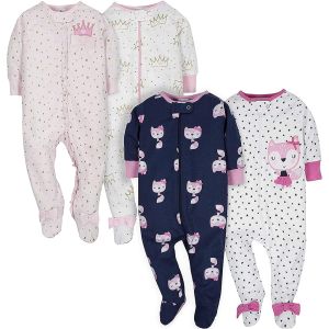Newborn Baby Girls Romper Infant Jumpsuit Outfits Zipper Pajamas Footies Boy Clothes