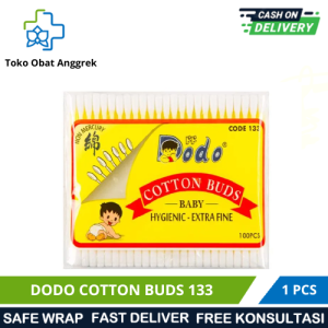 DODO Cotton Buds Baby 133 - Biji Kapas Halus Pembersih Telinga Bayi 100 pcs