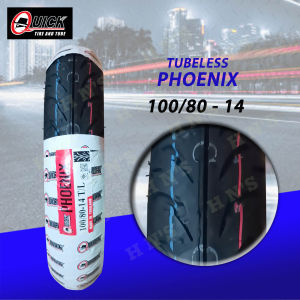 QUICK Tire RIM 14 Phoenix Tubeless Tires ( 70/80-14  70/90-14  80/90-14  90/90-14  80/80-14  90/80-14  100/80-14  110/70-14  110/80-14  120/70-14  130/70-14  140/70-14  150/70-14 With FREE Sealant and Pito )