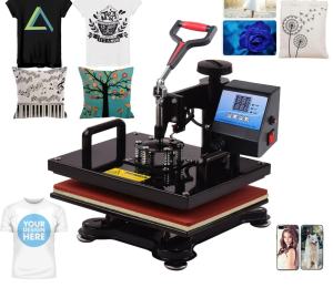 BLOOM 6 in1 Multifunction Heat Press Machine mini printer for T-Shirt / Mug / Plate / Capprinter for small business