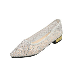 Plus Size WomenS Summer New Hollow Mesh Fashion Pointed Toe Casual Flat Loafers
