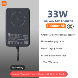 Xiaomi 33W Magnetic Power Bank 10000mAh 3C certification（CCC） (Integrated Cable)