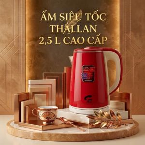 Ấm Siêu Tốc JidLai Thái Lan 2.5L Cao cấp An toàn tiện lợi cho gia đình