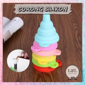 Corong Minyak & Air Karet Silikon: Aksesoris Portable & Lipat Bulat