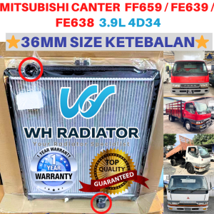MITSUBISHI CANTER FF659 / FE639 / FE638 3.9L 4D34 (36mm)TRIPLE LAYER TOP QUALITY MANUAL Radiator Tangki Air
