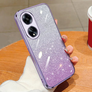 Soft Case Oppo A58 Gliter Tpu Silicon Plating Premium