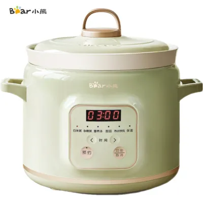 【 Real Stock in Malaysia 】 Bear Household 2L Mini Baby Electric Stew Pot Fully Automatic Soup and Porridge Slow Cooker Ceramic Pot