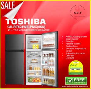TOSHIBA GR-RT624WE-PMX(06S) 461L TOP MOUNTED REFRIGERATOR