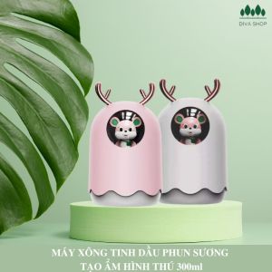 Máy Tạo Ẩm Phun Sương Toả Hương Tinh Dầu Thơm Phòng Mini Hình Thú Dễ Thương Dung Tích 300ML Dùng Trong Phòng Ngủ