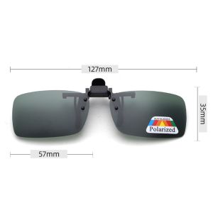 GENENIC Màu đen Vàng Cổ điển UV Bảo Vệ Tầm Nhìn ban đêm Clipon Lái xe Câu Cá Kính phân cực Clip-on Kính Mát Kính mắt Ống Kính Lật Lên Kính