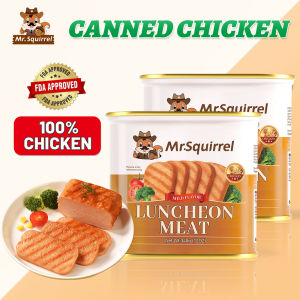 Mr.Squirrel Canned Chicken Luncheon Meat 340g Pure Chicken Flavor Canned Goods Ready Purefoods
