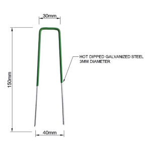 50Pcs Artificial Turf Fastening Nails Hardened Steel U-Shaped Garden Weeding Sod Staples for Lawn & Outdoor Use