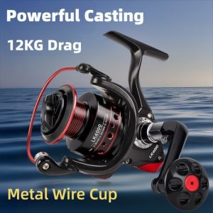 SPORT PR 1000-7000 รอกตกปลา แรงดึงสูงสุด 12 กิโลกรัม 5.2:1 รอกหมุน ทนทาน เสียงรบกวนต่ำ ชุดเครื่องมือตกปลาทะเล ของใช้ตกปลา