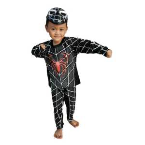 FREE TOPENG / BAJU ANAK KOSTUM SUPERHERO HITAM / SETELAN ANAK LAKI LAKI SUPERHERO / BAJU ANAK SUPERHERO TOPENG LABA LABA HITAM