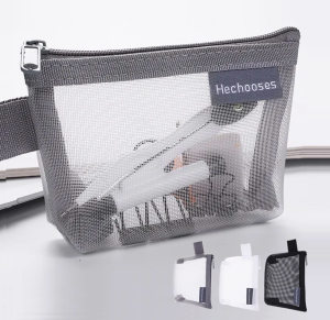 Transparent Mesh Portable Cosmetic Bags Mini Coin Bags Purse ID Credit Card Holder Key Earphone Storage Bag Small Makeup Pouch